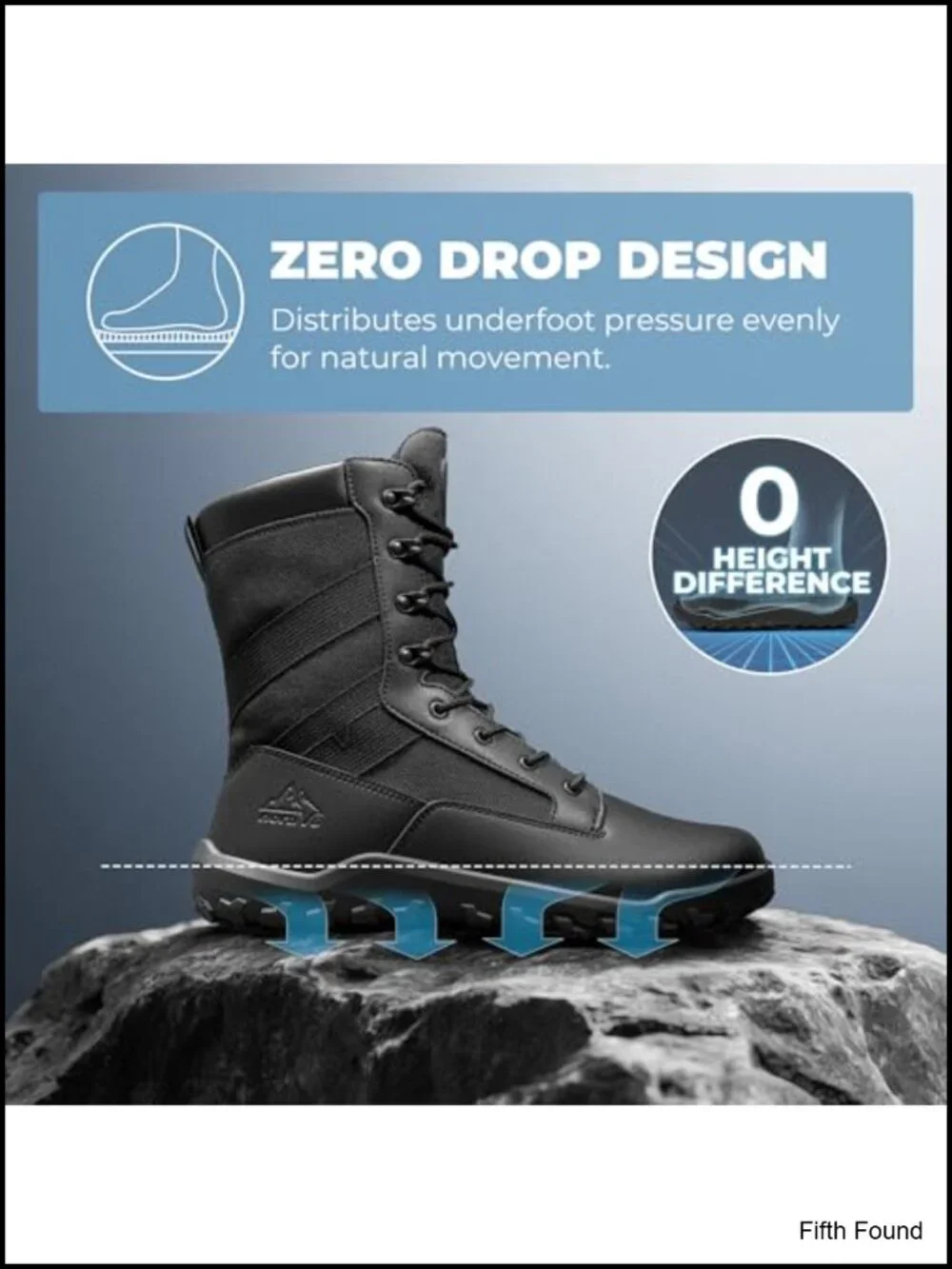 Wide Toe Box Zero Drop Tactical Boots Leather Oxford Fabric Side Zipper Combat